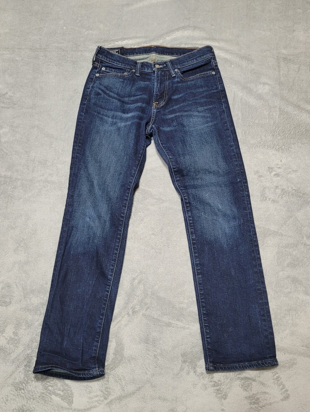 Abercrombie & Fitch Jeans Mens 28x30 Dark Blue Kennan Straight Stretch Denim